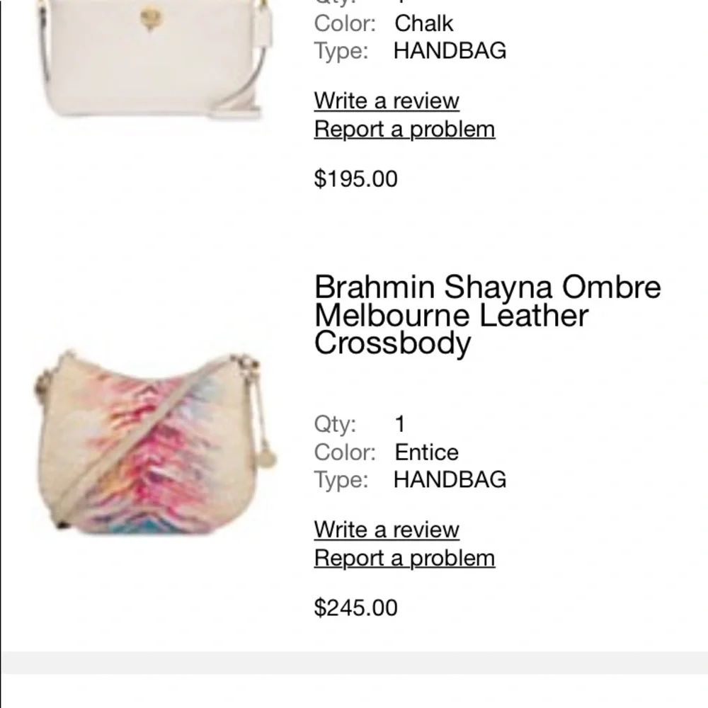 Brahmin leather purse crossover - Picture 2 of 3